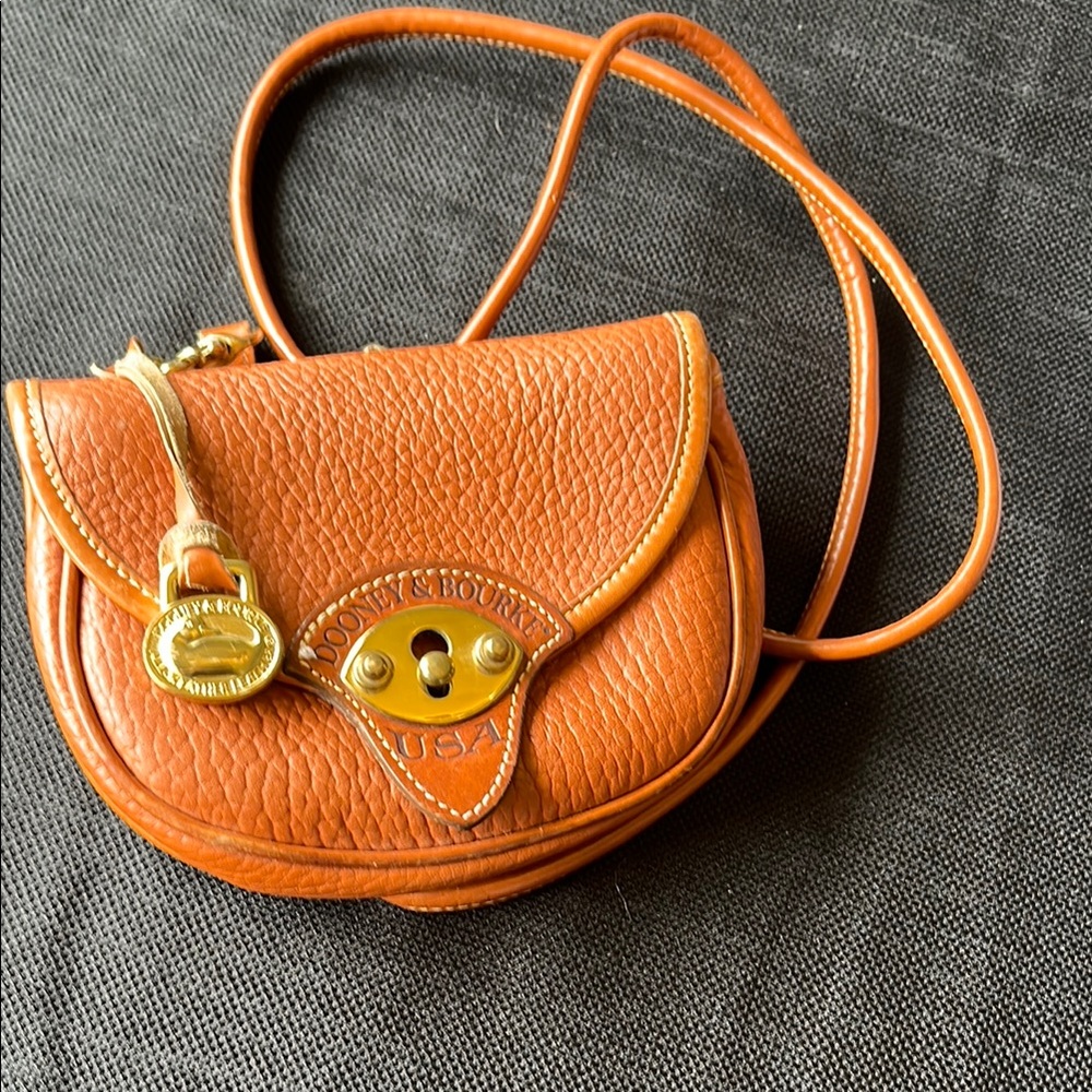 Dooney & Bourke Tan Pebbled Leather Crossbody Bag